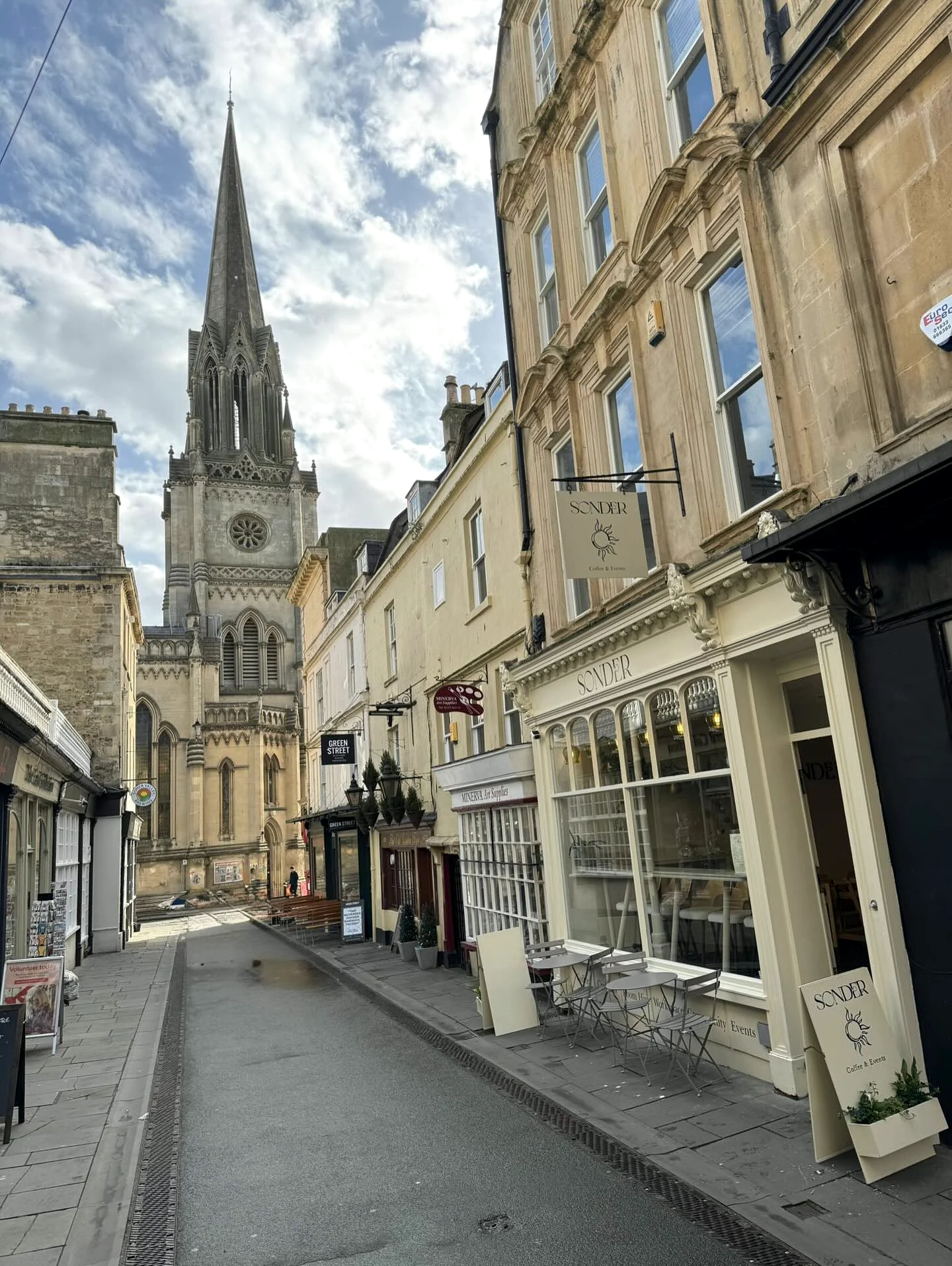Sonder Coffee & Events on Green Street in Bath